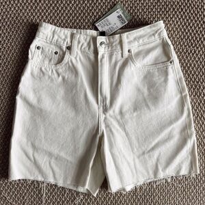 H&M white denim shorts